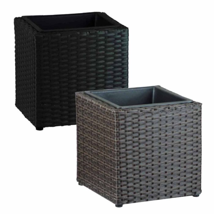Handmade Poly Rattan Weave Planter & Insert Pot