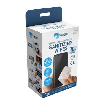 Self Protect Smart Phone & Laptop Sanitising Wipes