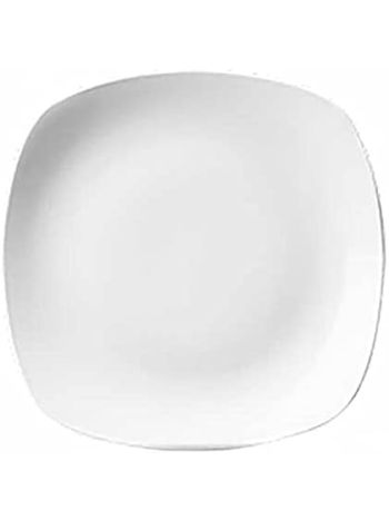Plain Off White Ceramic Square Lunch Plates