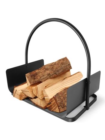 Kingsman Log & Firewood Cradle - Black Power Coated Steel Fireside Furniture