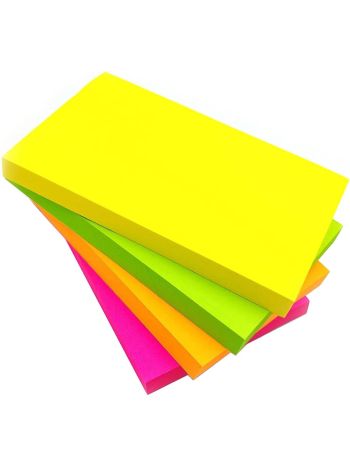 Assorted Bright Neon Colour Sticky Notes