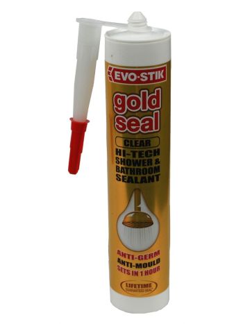 Evo-Stik Serious Gold Seal Clear Hi-Tech Shower Bathroom and Kitchen Sealant