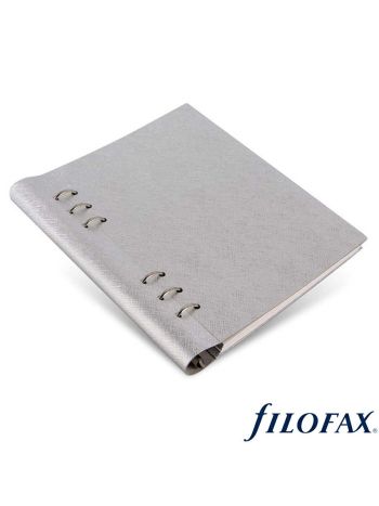 Filofax Clipbook Saffiano Silver Metallic A5 Notebook