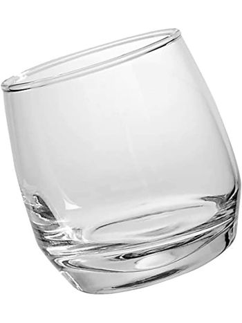 Lucenté 6 Piece Whiskey Cognac Spirits Rocking Unspillable Home Bar Glass