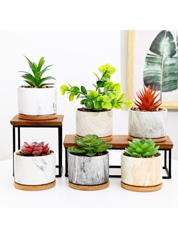 Decorative Mixed Pattern Ceramic Plant Pots 