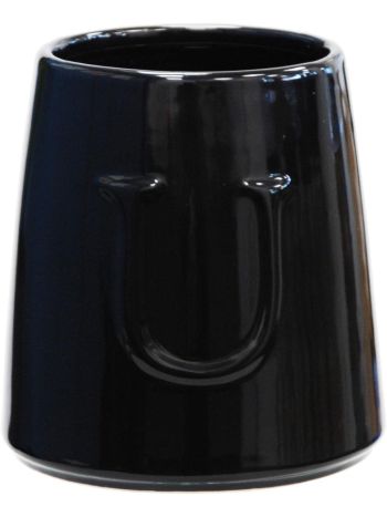 Black Gloss Ceramic Kitchen Utensils Storage Holder Jar