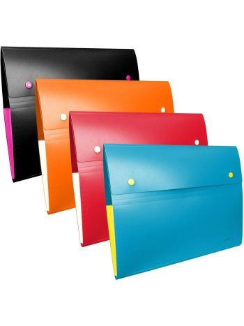 Expanding A4 File Folder - 8 Pocket Plastic Concertina File Organiser