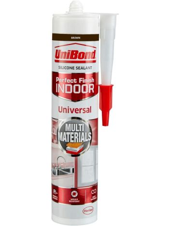 UniBond Perfect Finish Indoor Brown Silicone Sealant