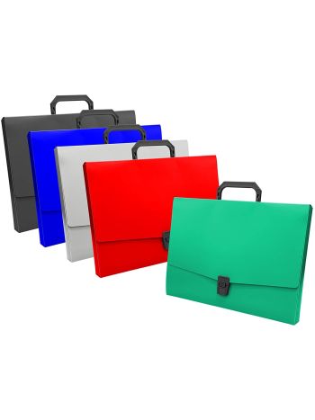 A4 Box File Folder Organiser with Secure Clip Lock Front Closure