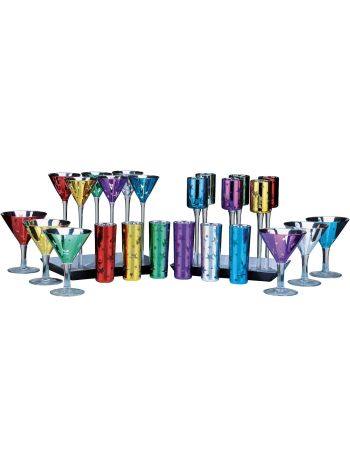 Simpa Shooting Stars Multi-Coloured Decorative Party Glasses