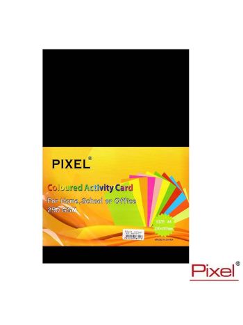 Pixel A4 80/250gsm Black Card - 25 Sheets
