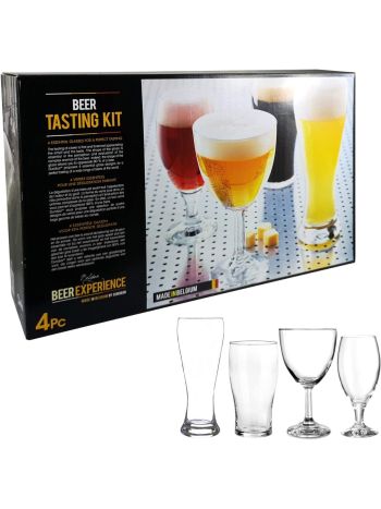 Beer Tasting Glasses Kit - Boxed Gift Set