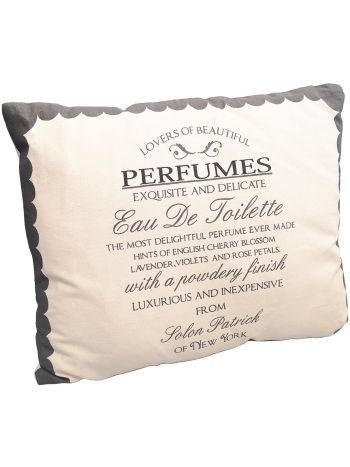 Vintage Inspired Shabby Chic Perfume Quote Pillow Cushion Set