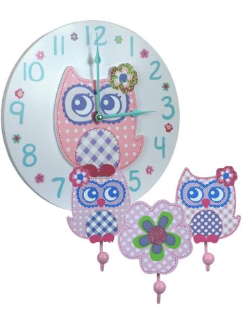 Wise Cool Owl Pink Bedroom Decoration Set