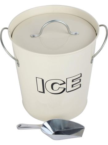 Vintage Retro Party Bar Ice Cooler Holder Bucket with Scoop Set