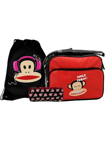 Julius Monkey ‘Smile Today’ Braces Design Messenger Bag, Gym Bag & Pencil Case Set