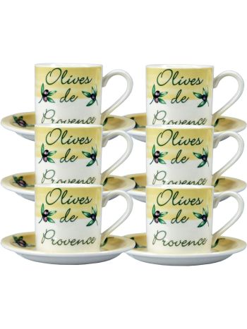 Olives De Provence Porcelain Coffee Cup & Saucer Set Johnson Bros Ware