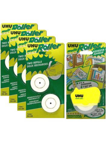UHU® Multi-Roller Removable Adhesive Double Side Glue Dispenser