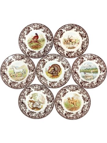 Spode Woodland Earthenware Collectibles Dining Dinner Plates