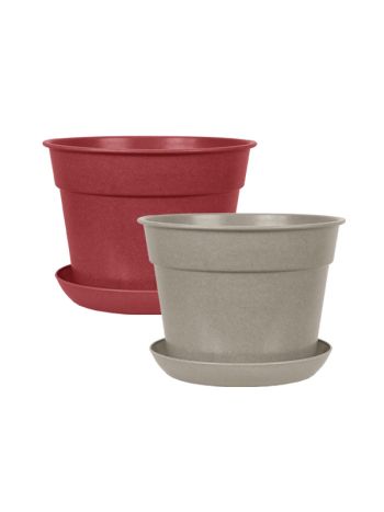 Round Biodegradable Compostable Degradable Planting Plant Flower Pots with Saucers