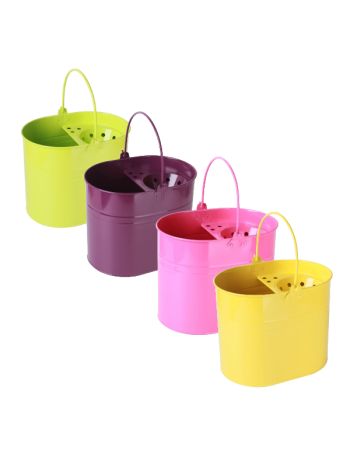 Large Metal Steel Colour Mop Bucket with Handle