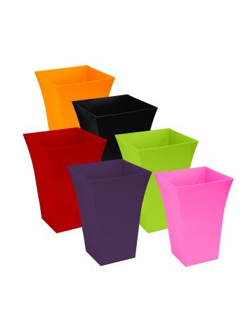 Large Milano Square Plastic Planter With Gloss Finish