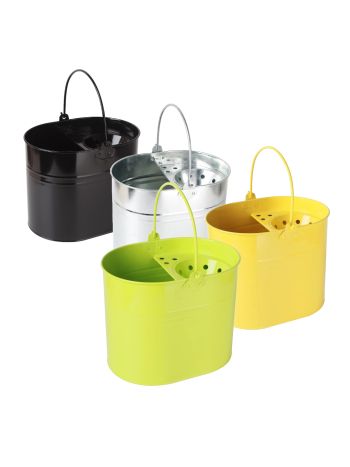 Large Metal Steel Colour Mop Bucket with Handle