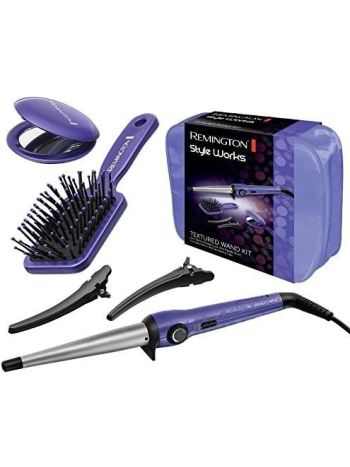 Remington Style Works Textured Hair Curling Wand Kit